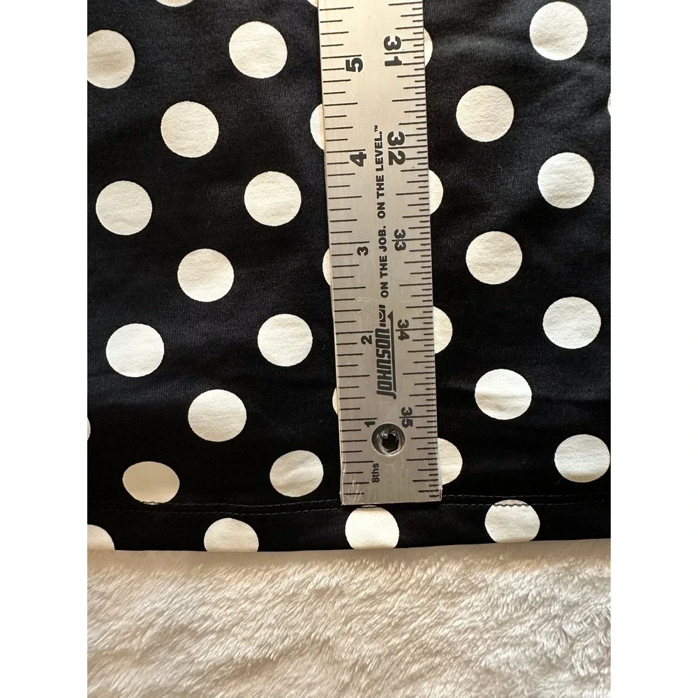 Lands End Black White Polka Dot Swim Cover Up Dress Large‎ 14-16 515396 - 6